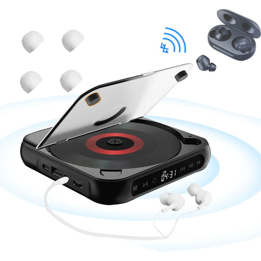 Portable CD Player w/ Bluetooth